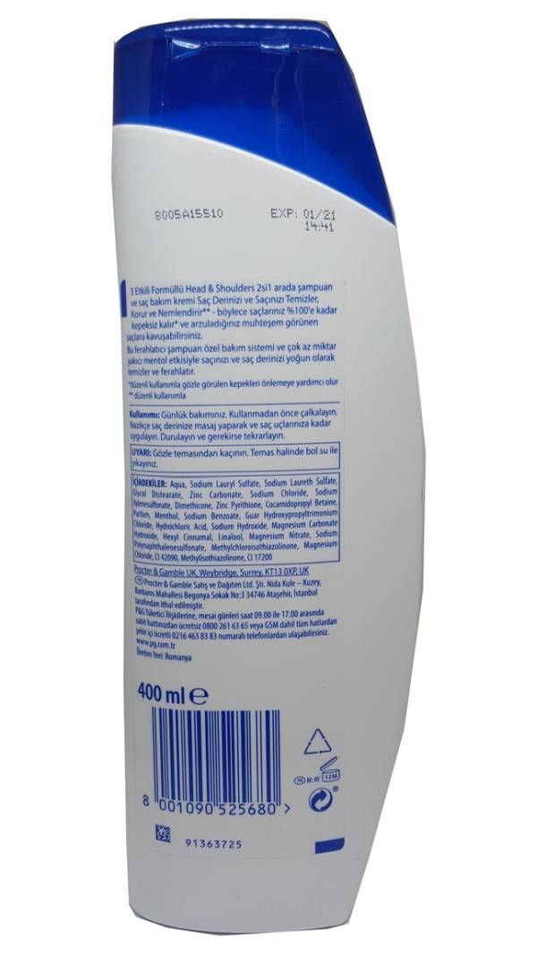 head and shoulders shampoo 400ml-alliance-0104